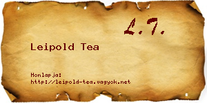 Leipold Tea névjegykártya